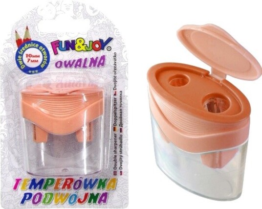 Titanum Oval Dobbel Blyantspisser Funjoy Oransje Titanum Oval Dobbel Blyantspisser Funjoy Oransje
