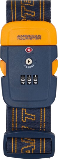 American Tourister TSA Bagasjestropp, Navy/Orange