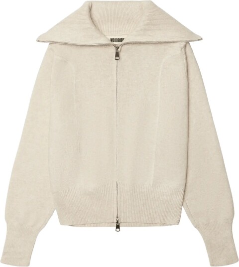 Woodbird Wblily Full Zip Cardigan Beige M