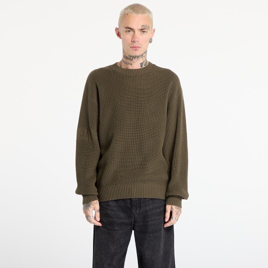 Daily Paper Band Knit Sweater - Khaki green - XS Daily Paper Band Knit Sweater - Khaki green - XS