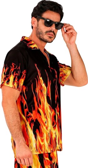 Flammende Hett Kostymeskjorte XXL