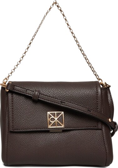 Calvin Klein Emblem Hw Pebble Crossbody 20   Brown   ONE SIZE