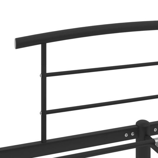 vidaXL Sengeramme svart metall 200x200 cm