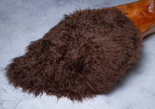 Pledd - Ull - Rundt - 60 cm - Kokos