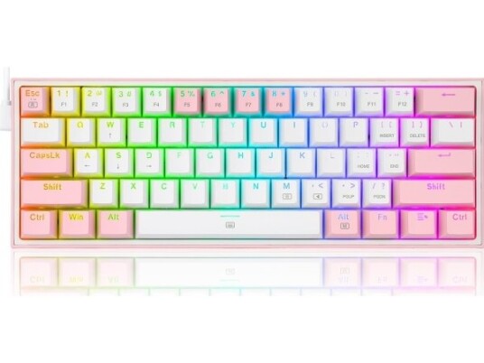Redragon K617 Fizz Tastatur RGB Rosa K617 RGB Pink