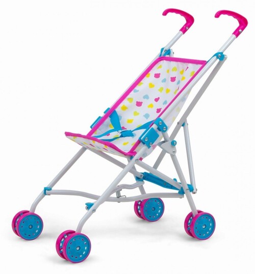 Milly Mally Julia Dukkevogn til Dukker opp til 50cm Hvit Pink Milly Mally Julia Dukkevogn til Dukker opp til 50cm Hvit Pink