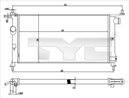Radiator TYC 725 0020