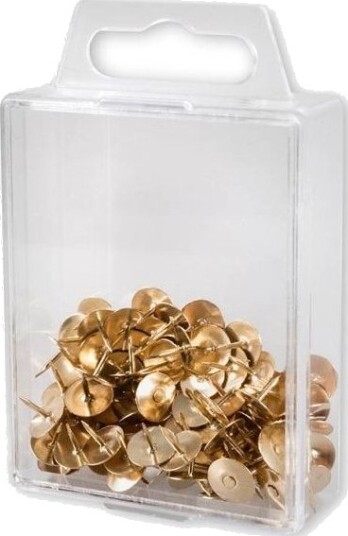 Victory Office Products Victory Office Produkt Pinezki Victory Office Zlote 100 Stk. Plastbeholder Til Oppheng