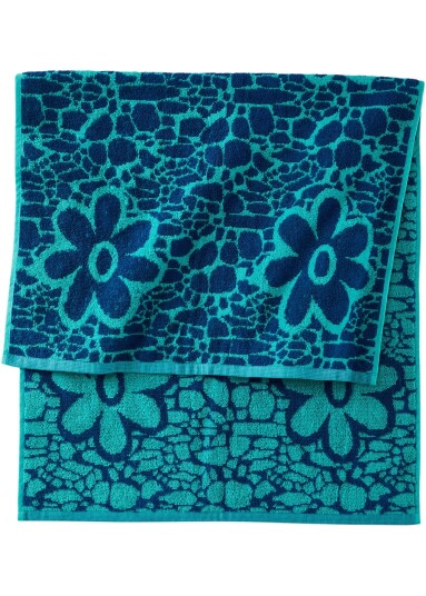 Bonprix Håndkle med jacquard blomstermønster false