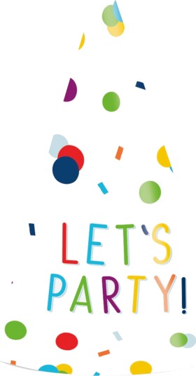 Riethmüller Partyhatter Lets Party Konfetti 8-pakning 9906356