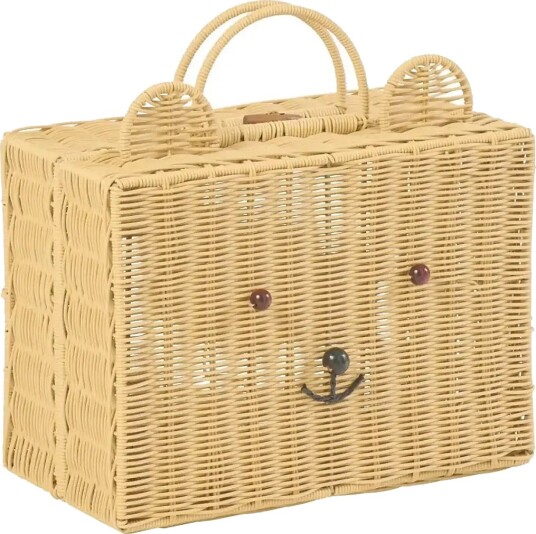 J Line Basket Suitcase Synthetic Natural Small One Size
