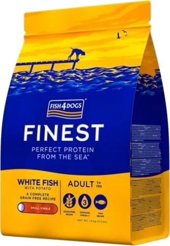 Fish4Dogs Finest Adult Hvit Fisk Små Biter 1.5 kg