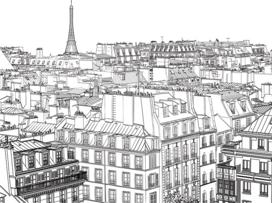 Fototapet Parisian S Sketchbook 200x154 - Artgeist sp. z o. o.