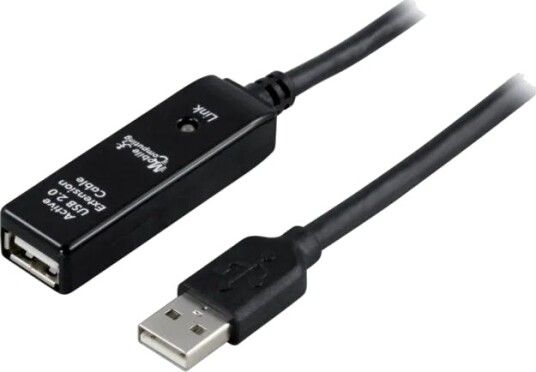 Goobay Aktiv USB-forlengelseskabel 10 m svart USB 2.0 Goobay Aktiv USB-forlengelseskabel 10 m svart USB 2.0