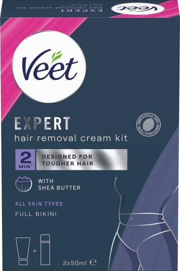 Veet Expert Full Bikini Hair Removal Kit All Skin Types 2 x 50 ml Hårfjerning Veet Expert Full Bikini Hair Removal Kit All Skin Types 2 x 50 ml Hårfjerning