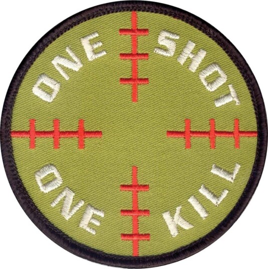 Rothco Moral Patch One Shot One K Oliven Grønn