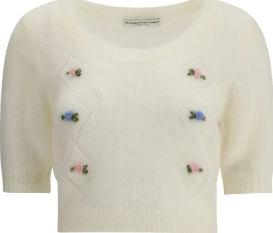 Alessandra Rich Dame Strikkevarer Beige 2XS, Alessandra Rich Dame Strikkevarer Beige 2XS,