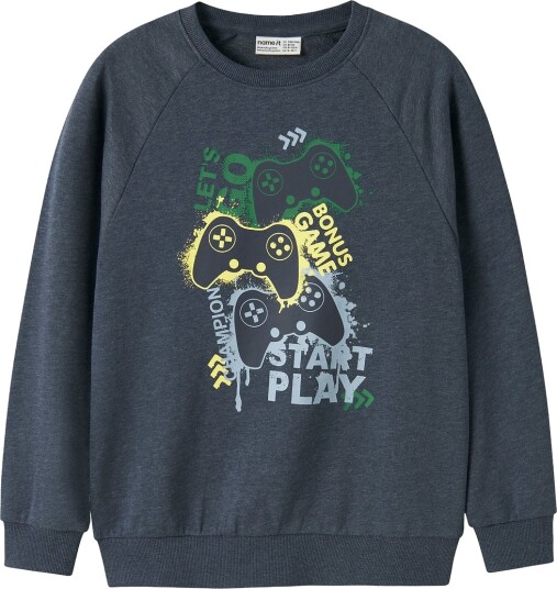 Name It Collegegenser   NkmVion   Navy Blazer/Play   Name It   7 8 år 122 128   Collegegenser   Blå