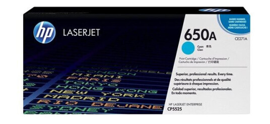 HP 650A / CE271A Cyan Toner - Laser toner Blå