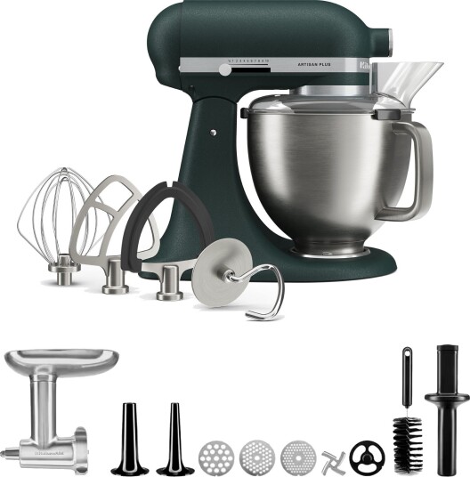 Kitchenaid Artisan Plus kjøkkenmaskin med kjøttkvern 4,7 liter pebbled palm