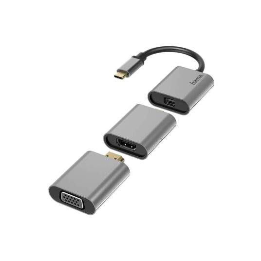 HAMA Adapter Usb c 6in1 Mini dp HDMI VGA