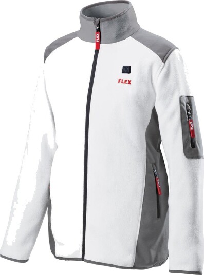 Flex Varmejakke TFD Hvit, Fleece, Uten Batteri Og Lader XL Flex Varmejakke TFD Hvit, Fleece, Uten Batteri Og Lader XL