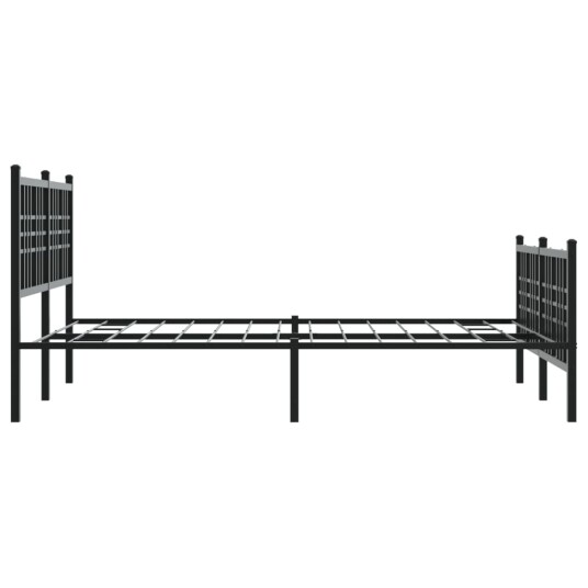 Sengeramme i metall med hode- og fotgavl svart 120x200 cm 8721012373044