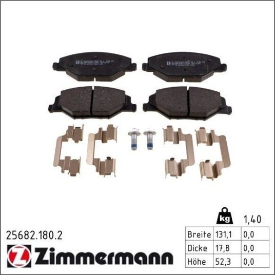 Bremseklosser ZIMMERMANN 25682.180.2