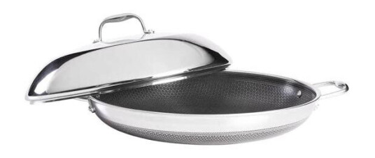 Hexclad Hybrid wok m/lokk 36 cm Hexclad Hybrid wok m/lokk 36 cm