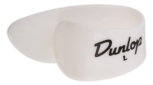 Dunlop White Plastic Thumbpicks Large Pack of 4