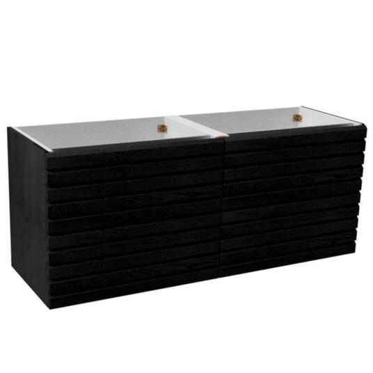 Vikingbad MIE Stav Servantskap B60-200cm Svart Matt / 140cm Dobbel