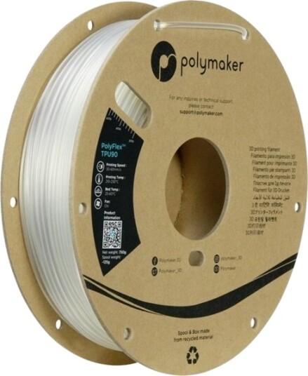 Polymaker PolyFlex TPU90 Filament 2.85 mm 750 g Klar PD02009