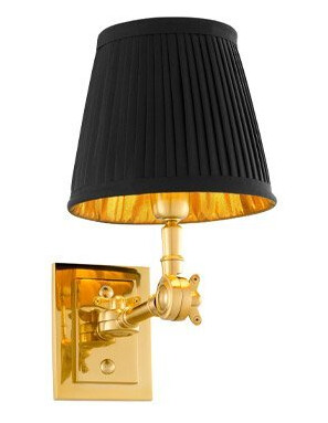 Wentworth vegglampe gull / svart Wentworth vegglampe gull / svart