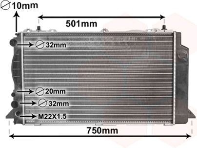 Radiator VAN WEZEL 03002089