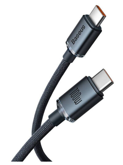 Baseus Crystal Shine 100W USB-C Kabel 2m Svart