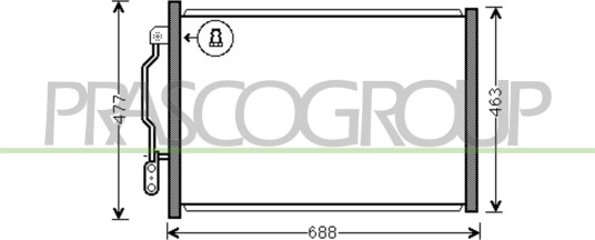 Kondensator, klimaanlegg PRASCO ME526C003