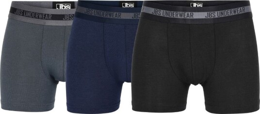 JBS Boxershorts   3 pack   BambuSvart/Grå/Navy   JBS   9 10 år 134 140   Boxershorts Blå