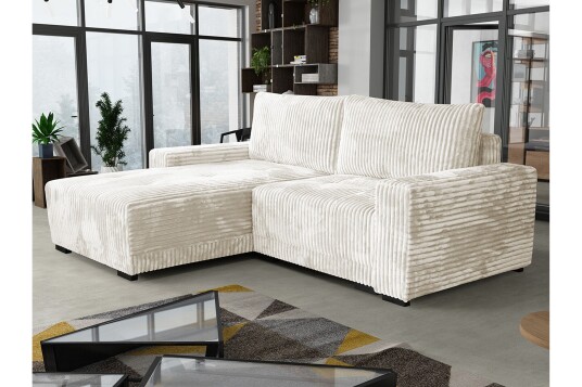 Denegal 3 seters Hjørnesofa   Beige/Lys Beige