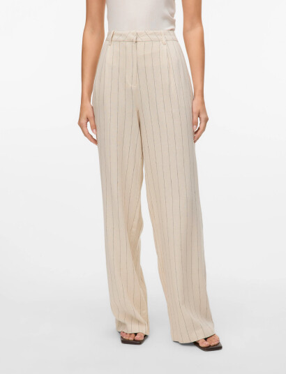 Vero Moda Vmmindy Mw Linen Dad Pant Mix - White - 40 x 32