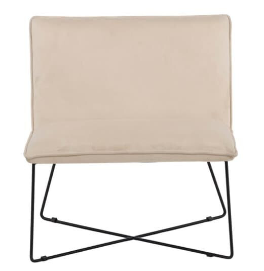 Venture Home Møbel24 X-Lounge Lenestol Velour Offwhite. 1686390-02-0 1711837-01-0