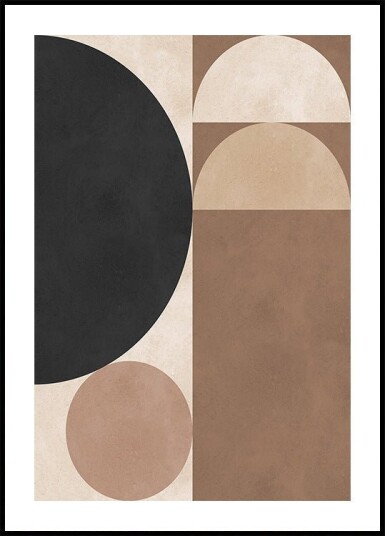 Brown geometry 6 Poster Plakat / 21x30cm