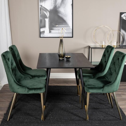 Venture Home Spisegruppe Venture Home Dipp med 4 Velvet Deluxe Stoler GR20001