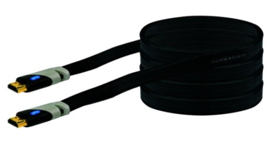 SCHWAIGER HDMI Kabel 3,0m flach Schwarz