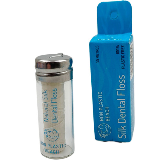 Floss uten PFAS Non Plastic Beach Glass Dispenser