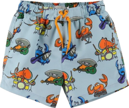 Stella McCartney Kids Badeshorts   Lyseblå m. Havtrykk   Stella McCartney Kids   18 md   Badetøy