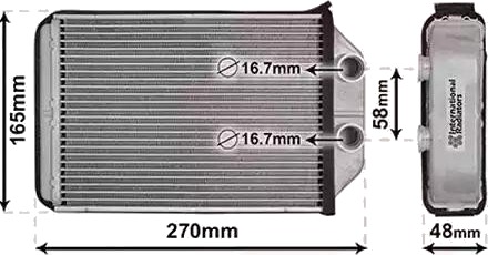 Varmeapparat register VAN WEZEL 03006393