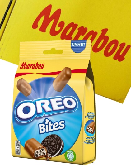 8 stk Oreo Bites Sjokoladebiter av 140 gram   Hel eske