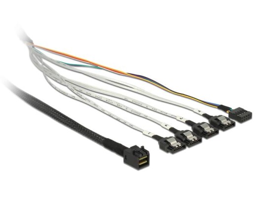 Delock Mini SAS-kabel SFF-8643 til SATA 0,5 m 6 Gbit/s