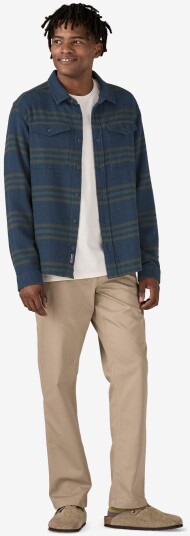 Patagonia Fjord Flannel Shirt Herre Treelined Smolder Blue L