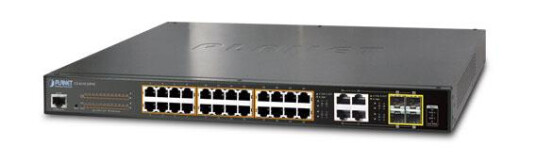 PLANET PoE+ Switch 24-port 1000B/Tx 4xSFP/TP Planet: IPv4/IPv6 Managed